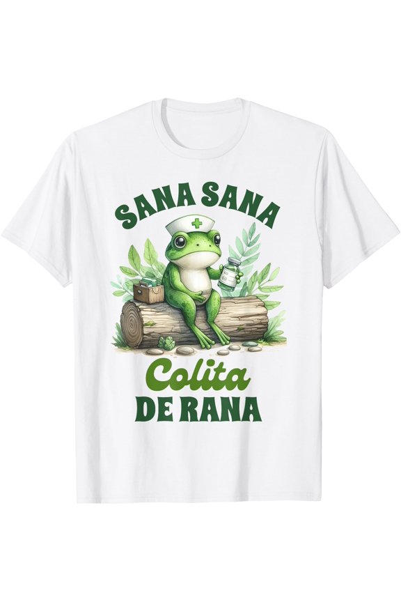 Colorful Cartoon Frog Nurse T-Shirt for Healthcare Professionals and Frog Lovers