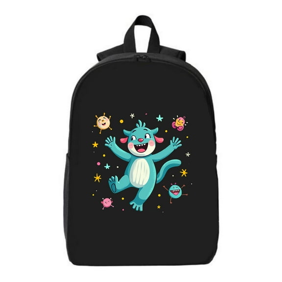 Colorful Cartoon Monster Design Laptop Backpack for College & Travel - Fits 15" Laptop & iPad Fun & Playful Style for Men & Women