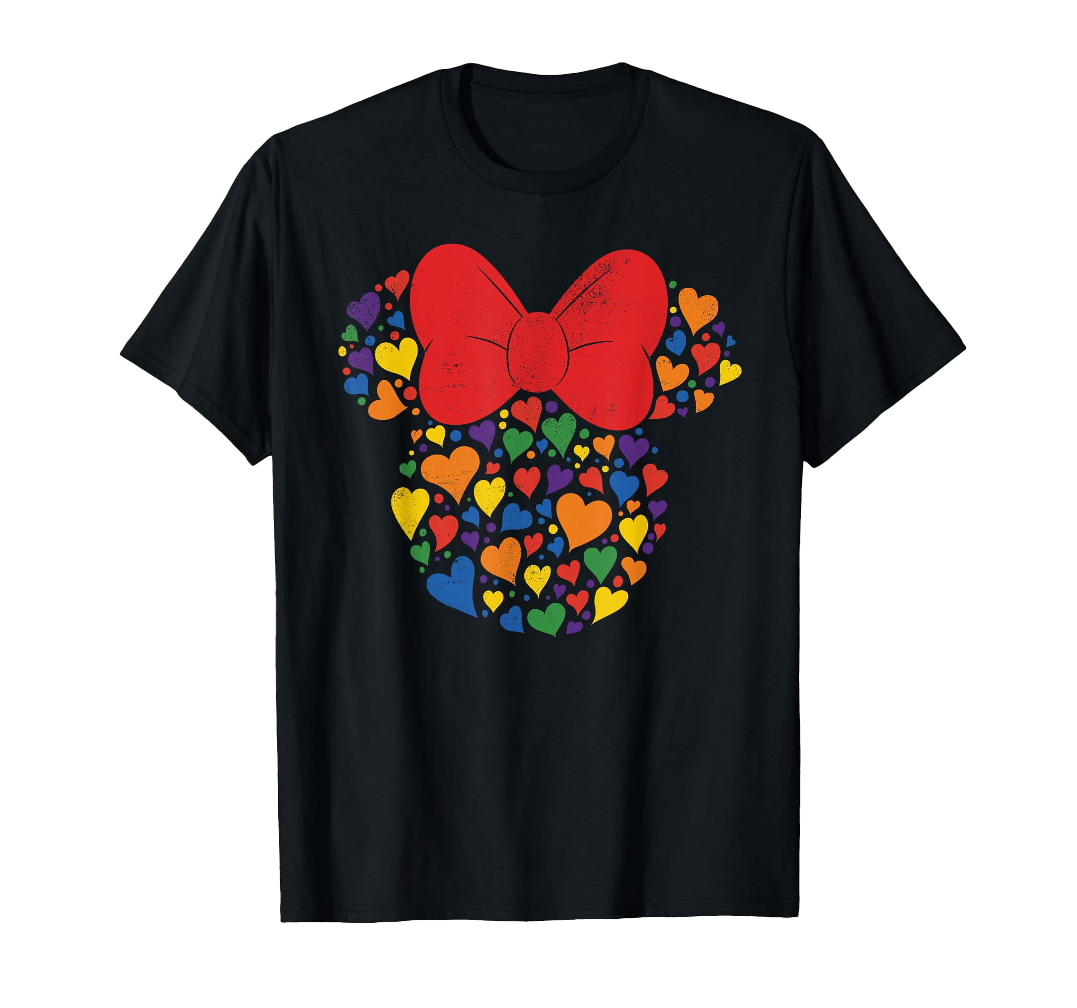 Colorful Cartoon Mouse Heart Pattern T-Shirt for Fun and Stylish ...