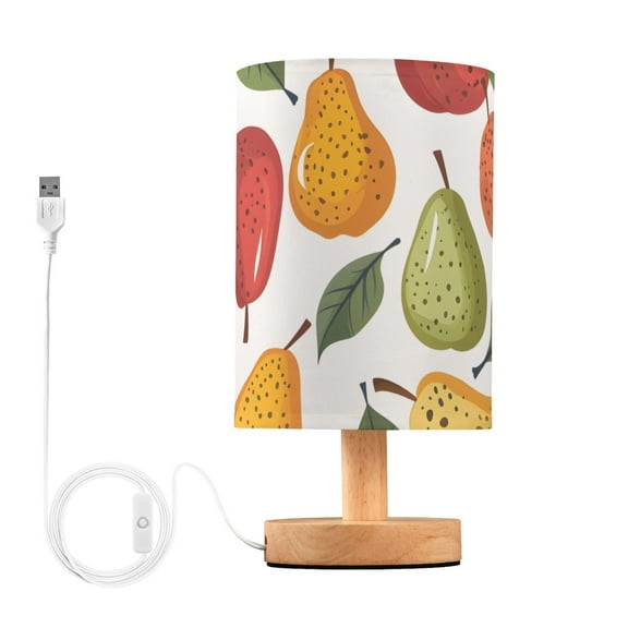 Colorful Cartoon Pears Leaves Table Lamp with USB Port LED Warm Light Lamp Night Light Home Decor