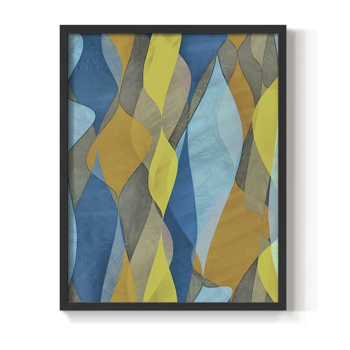 Colorful Cascade I Framed Print in Black Solid Wood Framed Print No Nail Hanging