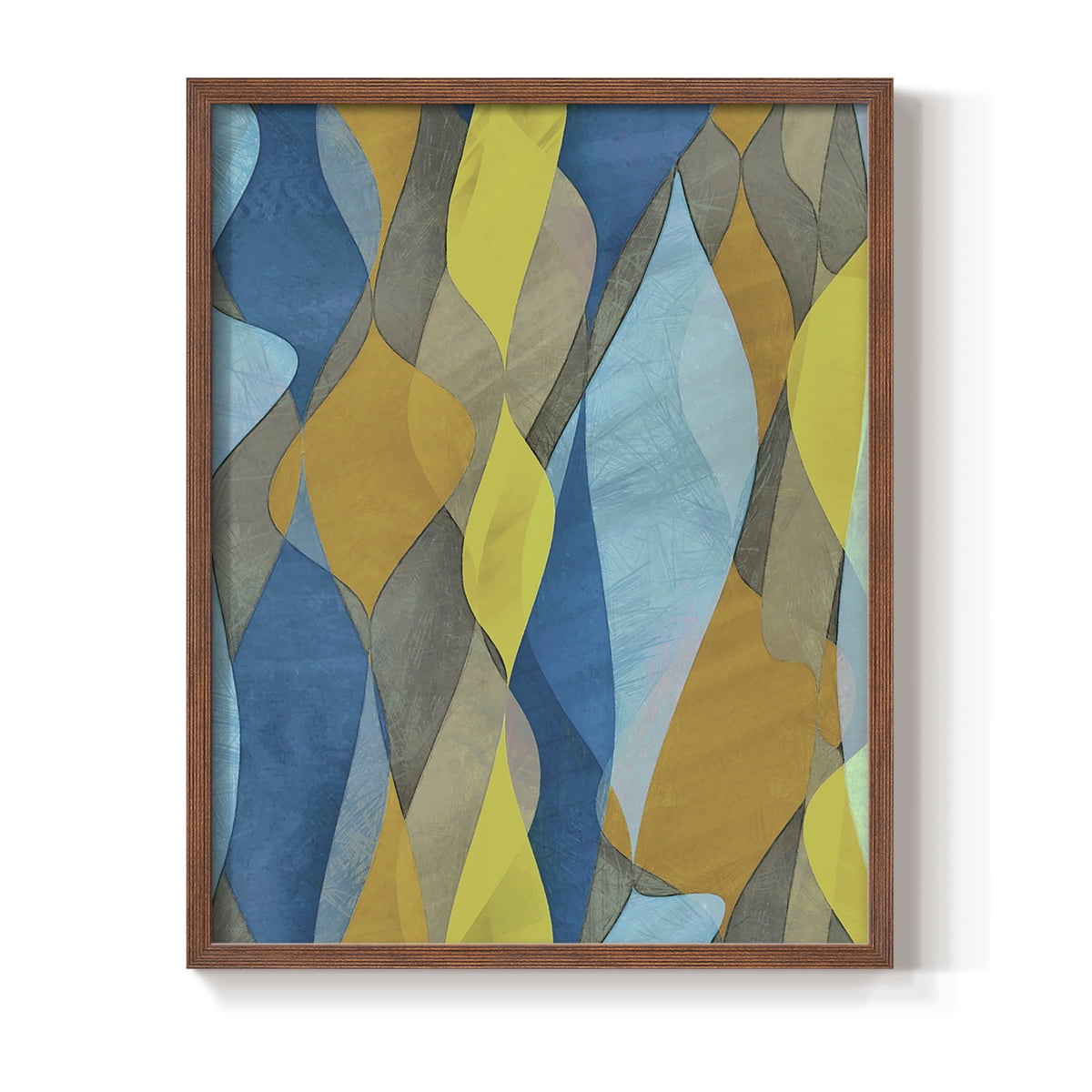 Colorful Cascade I Framed Print in Brown Solid Wood Framed Print No Nail Hanging