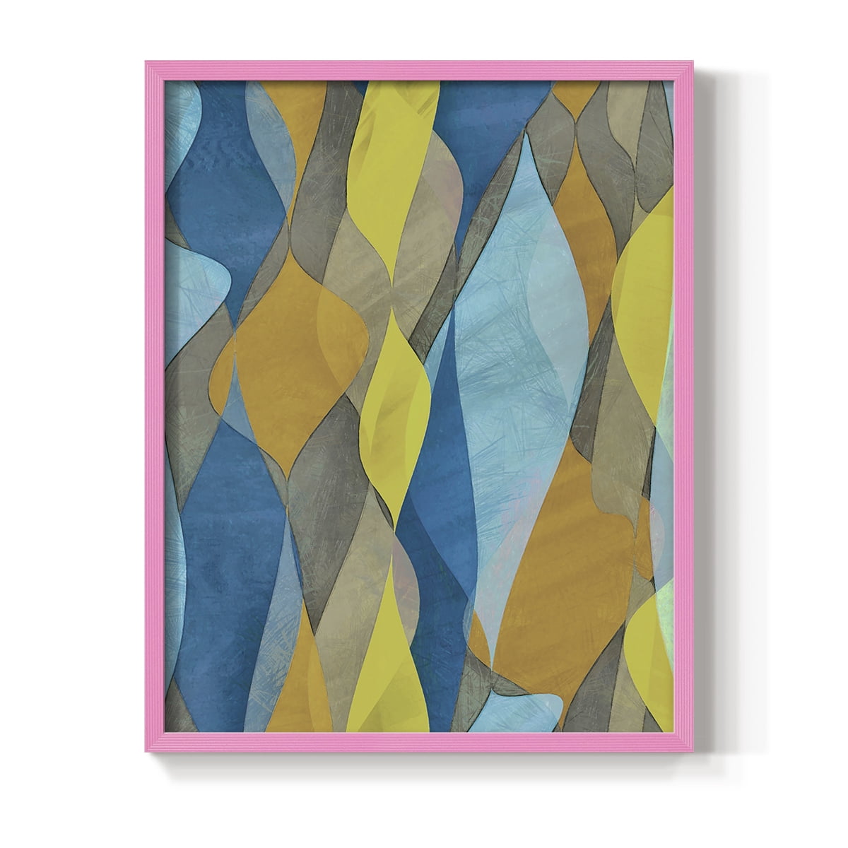 Colorful Cascade I Framed Print in Pink Solid Wood Framed Print No Nail Hanging