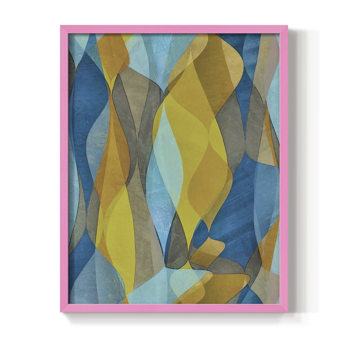 Colorful Cascade II Framed Print in Pink Solid Wood Framed Print No Nail Hanging