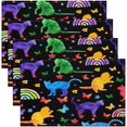thumbnail image 1 of Colorful Cat 18"x12" Rainbow Place Mats Lovely Rainbows Table Place Mats Women Men Cute Cat Butterfly Rainbow Washable Fabric Decoration Table Mats Placemats Set of 4 Butterfly Table Mats, 1 of 4