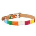 thumbnail image 1 of Colorful Cat Dog Collar Adjustable Kitten Puppy with Bell Pet Supplies, 1 of 7