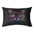 thumbnail image 1 of Colorful Cat Head Plush Pillow Cases Queen Size Ultra Soft Warm Pillowcases with Zipper 20"x30", 1 of 9