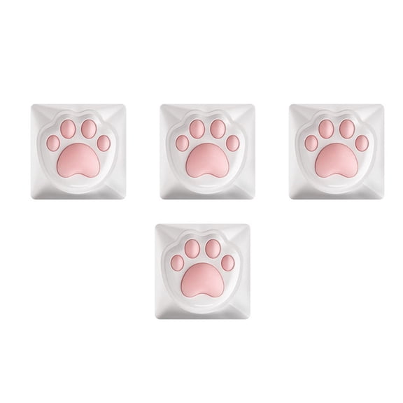 Colorful Cat Paw Keycaps for Standard Mechanical Keyboards Sublimation Dye Technology Keys Caps for Long-Lasting Colors