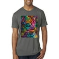 thumbnail image 1 of Colorful Cat Portrait | Cat Lover Owner | Dean Russo Art Animal Lover Mens Premium Tri Blend T-Shirt, Dark Heather, 2XL, 1 of 5