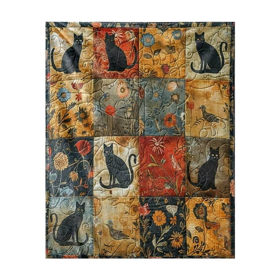 Colorful Cat Print Fleece Throw Blanket, Large Cozy Fuzzy Sherpa Blanket with Cute Kitten Pattern, Soft Plush Blanket for Couch Chair Bed, Perfect Gift for Cat Lovers and Kids, 39*51 Inches