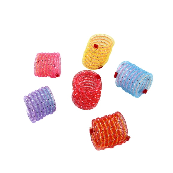 Colorful Cat Spring Toys for Indoor Cats, Flexible Mesh Tube Coil Spring Interactive Toy for Pouncing and Chasing, Multi-Color Assorted Set for Active Daily Pet Exercise - Random color