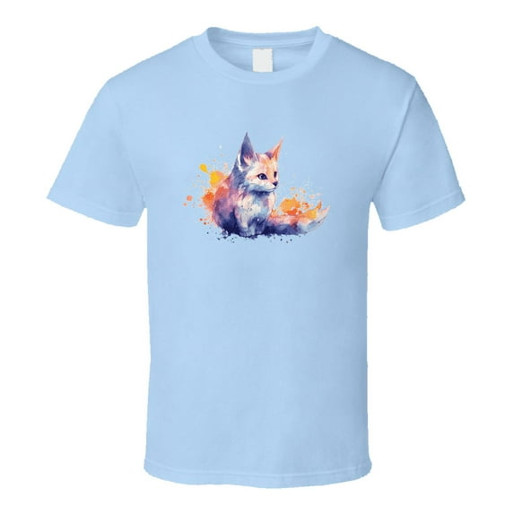 Colorful Cat Watercolor Tee Colorful Cat Lover Tshirt Feline Novelty T Shirt