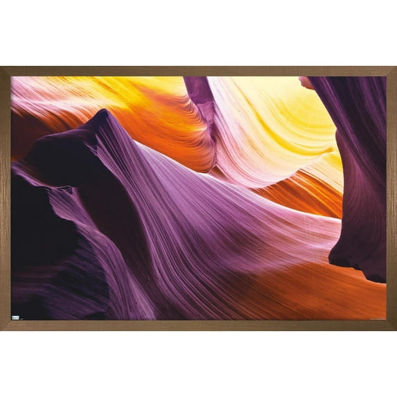 Colorful Caves Wall Poster, 22.375" x 34", Framed