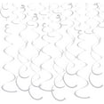 thumbnail image 1 of Colorful Ceiling Swirl Foil Decorations Hanging Plastic Streamer Themed Swirl Party Decoration for Wedding Thanksgiving Day Graduation Celebration, Pack of 28, 1 of 7