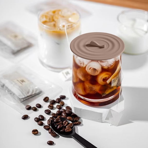 Colorful Ceramic Cup Lid, Wenini Premium Silicone Tea Cup Lid for Milk Coffee Office Cup, Leak-Proof Drink Cover for Travel Home Kitchen with Elastic Seal