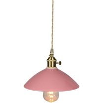 Colorful Ceramic Pendant Light Fixture with Switch, Nordic Round Dome Pendant Lighting, Vintage Farmhouse Pendant Lamp, Modern Minimalist Decorative Pendant Light for Kitchen Bar Dining Room