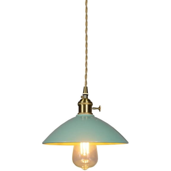 Colorful Ceramic Pendant Light with Switch, Rustic Farmhouse Pendant Lamp for Dining Room, Modern Simple Pendant Light Fixture for Kitchen Island, Pendant Lighting for Kitchen Sink Bar Closet