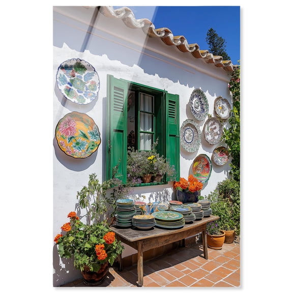 Colorful Ceramics in Sunlight Acrylic Print Travel Art Prints by Notoriart, Ready to Hang, 10 x 15