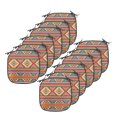 thumbnail image 1 of Colorful Chair Seating Cushion Set of 12, Mosaic Inspired Horizontal Lines with Graphic Design, Seat Pads for Office with Anti-slip Backing, 16"x16", Multicolor, by Ambesonne, 1 of 7