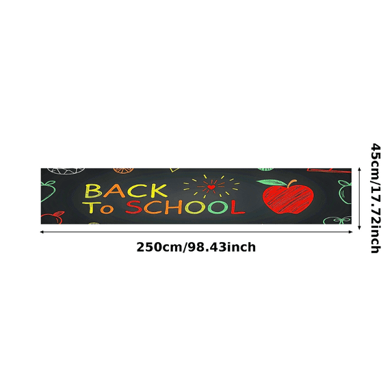Colorful Chalk Style Back to School Banner Background Party Decorations Backdrop for Classroom Decor School Event Photo Props Welcome Party Supplies