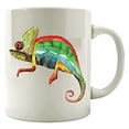 thumbnail image 1 of Colorful Chameleon 11 oz Coffee Mug - Fun Reptile Lizard Gift White Ceramic, 1 of 4