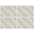 thumbnail image 1 of Colorful Checkerboard Pattern Summer Placemats Table Placemats Set Of 4-Linen Kitchen Washable Placemats Table Mats 11.8"x17.7" Non-Slip Heat Resistant, 1 of 6