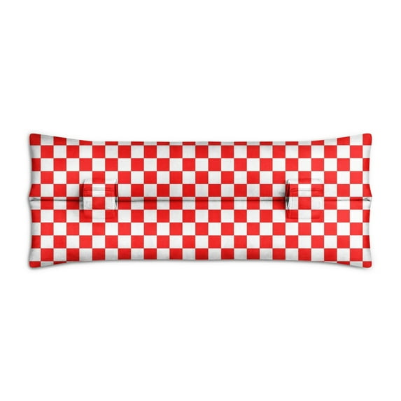Colorful Checkered Mastectomy Car Pillow - Breast Surgery Recovery Seatbelt Pad - Lightweight & Travel-Friendly