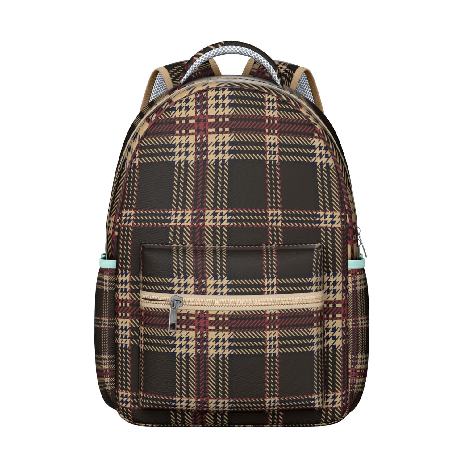 Colorful Checkered School Bag - Ergonomic Waterproof Backpack with ...