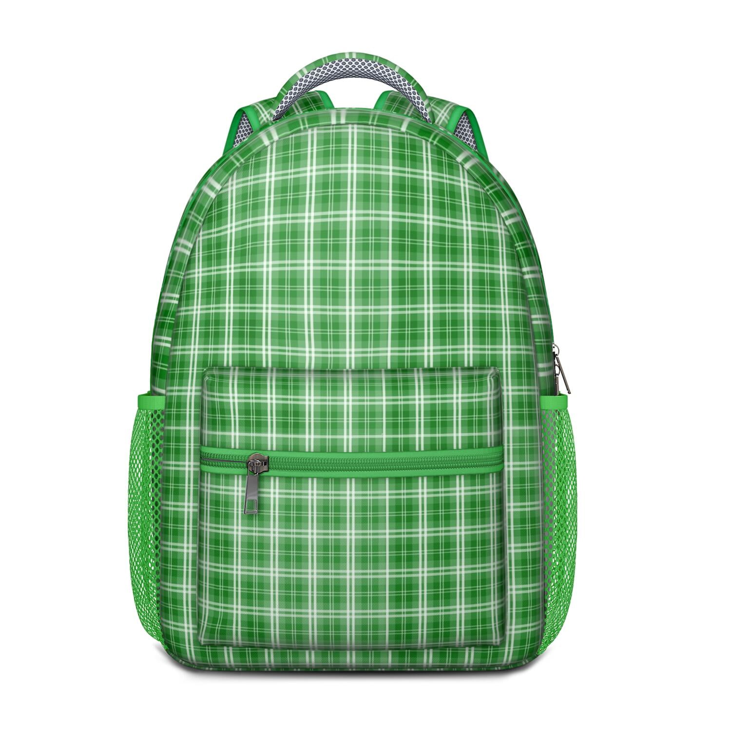 Colorful Checkered Student Backpack - Waterproof & Organized Storage ...