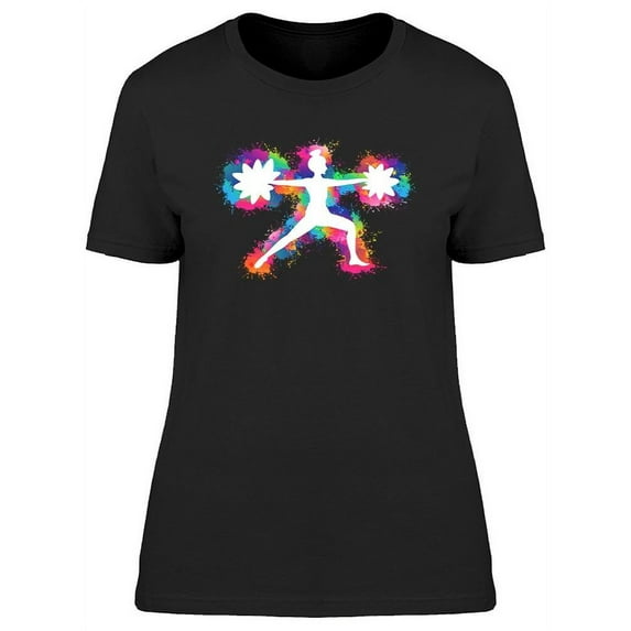 Colorful Cheerleader T-Shirt Women -Image by Shutterstock, Female XX-Large
