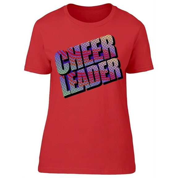 Colorful Cheerleader Wave Dots T-Shirt Women -Image by Shutterstock, Female Large