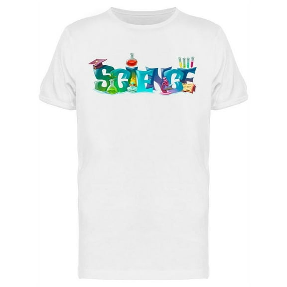 Colorful Chemistry Equipment T-Shirt Men -Image by Shutterstock, Male x-Large