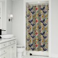 thumbnail image 1 of Colorful Chicken Floral Pattern Shower Curtain 36"x72" ,Bathroom Decorative Shower Curtains Set with 12 Hooks,Modern Waterproof Washable Shower Curtain, 1 of 6
