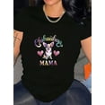 thumbnail image 1 of Colorful Chihuahua Mom Heart Valentine's Day Women Graphic Short Sleeve Tee, 1 of 6