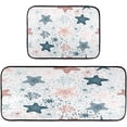 thumbnail image 1 of Colorful Childish Pstarfish Texture Kitchen Mat - Cushioned Anti Fatigue Kitchen Rug Set of 2, Non Slip Waterproof Kitchen Mats for Kitchen, Sink, Office 19.7"×27.6"+19.7"×47.2" Home Decor, 1 of 7