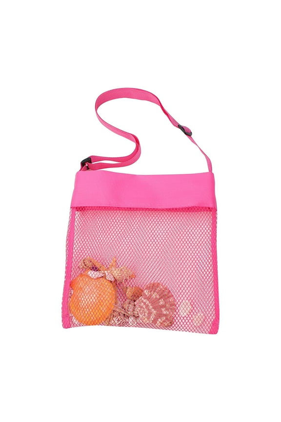 Colorful Children's Beach Bag Toy Storage Mesh Bag Small Bag Outdoor Travelling Supplies Kids Toddler Bag With Safe Rope