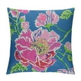thumbnail image 1 of Colorful Chinoiserie Flower Farmhouse Throw Pillows Hot Pink Royal Blue Peony Floral WhiteCushion Cover Chinoiserie Style Accent Pillow for Sofa Couch Car Chair, 1 of 5