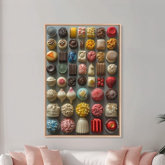 Colorful Chocolate Candy Modern Kitchen Decor Art Poster, Unframed Size 8x12