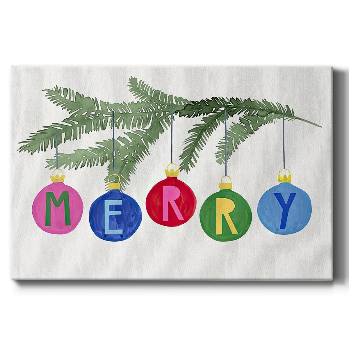 Colorful Christmas Collection A- Gallery Wrapped Canvas