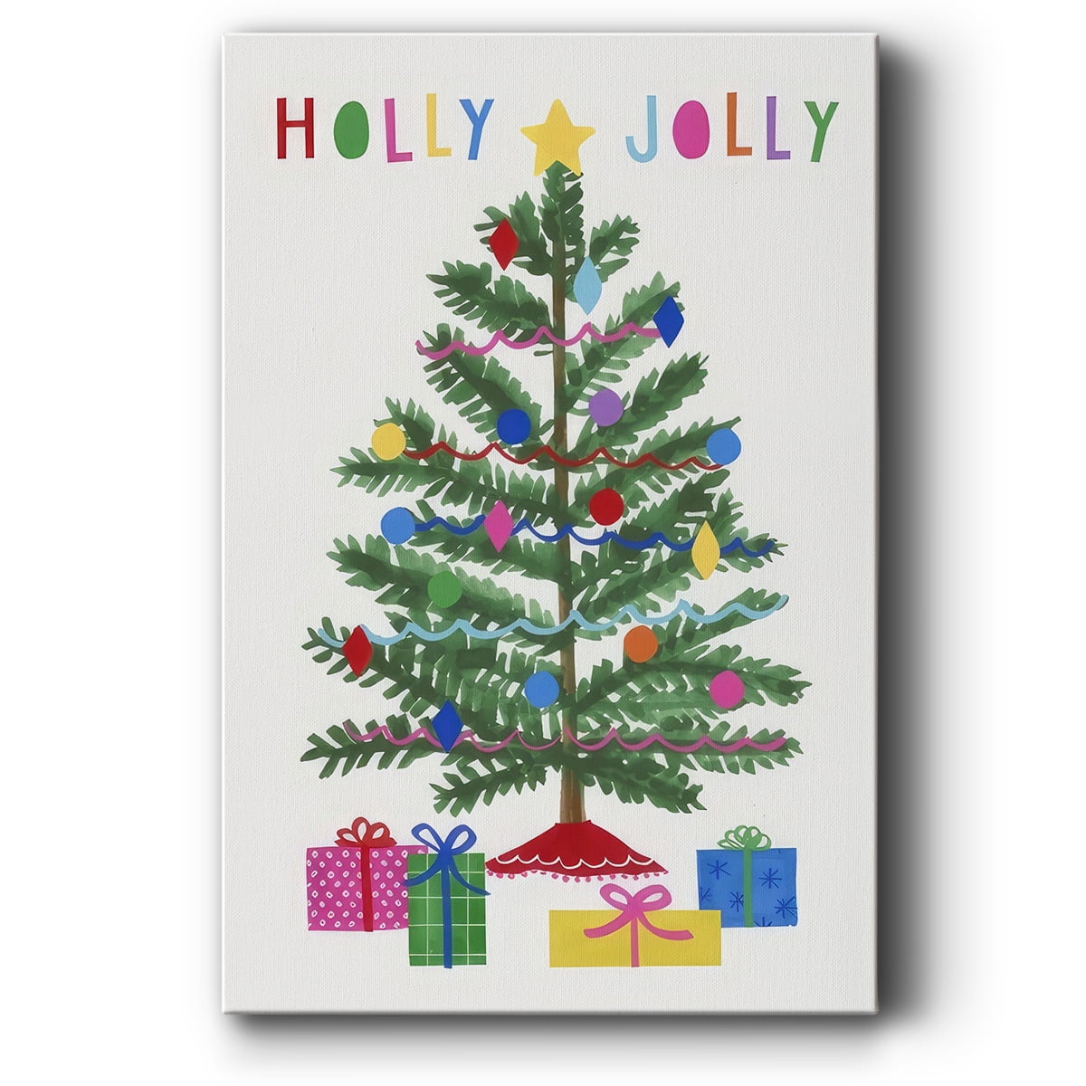 Colorful Christmas Collection B- Gallery Wrapped Canvas