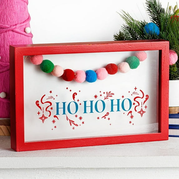 Colorful Christmas Ho Ho Ho Sign