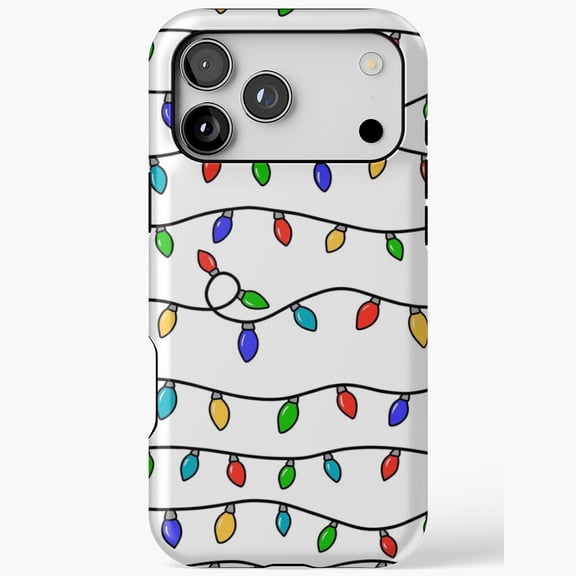 Colorful Christmas Light Glow Case for iPhone 11 12 13 14 15 16 17 Pro Max