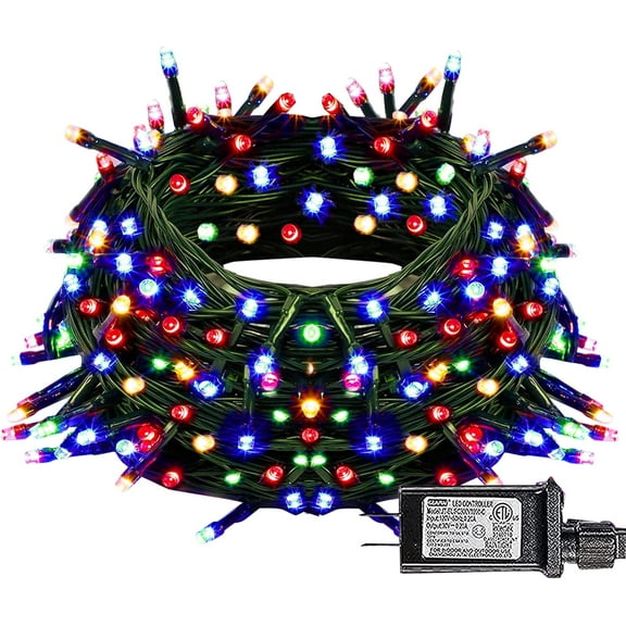 Colorful Christmas Light String, 100 LEDs 33ft Connectable Fairy Lights with 8 Modes, Waterproof Christmas Decorations for Indoor and Outdoor Holiday Party Home Tree Decorations