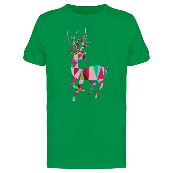 Colorful Christmas Reindeer Tee Men's -Image by Shutterstock