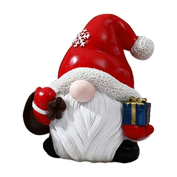 Colorful Christmas Santa Claus Scene Decor, Small Figurine Ornament For Tabletop, Festive Holiday Decoration, 1 Piece