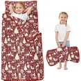 thumbnail image 1 of Colorful Christmas Striped Pattern Toddler Nap Mats for Kids Preschool,50"x20" Sleeping Mat Bag or Kids,Toddler Sleeping Bag,Toddler Nap Mat or Daycare, 1 of 6