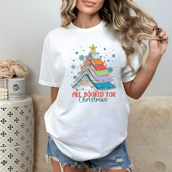 Colorful Christmas T-Shirt | Funny Reading Humor Graphic Tee | Holiday Party