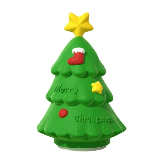 Colorful Christmas Tree Clap - On Night Light - Cute Bedside Xmas Gift with Time Long Battery 3 - Brightness