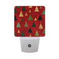 thumbnail image 1 of Colorful Christmas Tree Red Background LED Night Light Sensor Lamp Plug-in Adjustable Brightness 2 Pack, 1 of 7