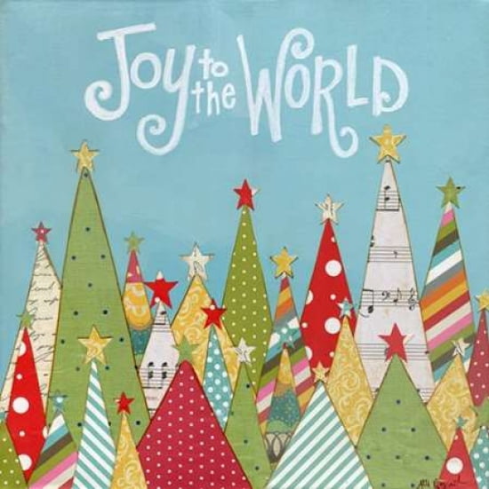 Colorful Christmas Trees Canvas Art - Alli Rogosich (24 x 24)